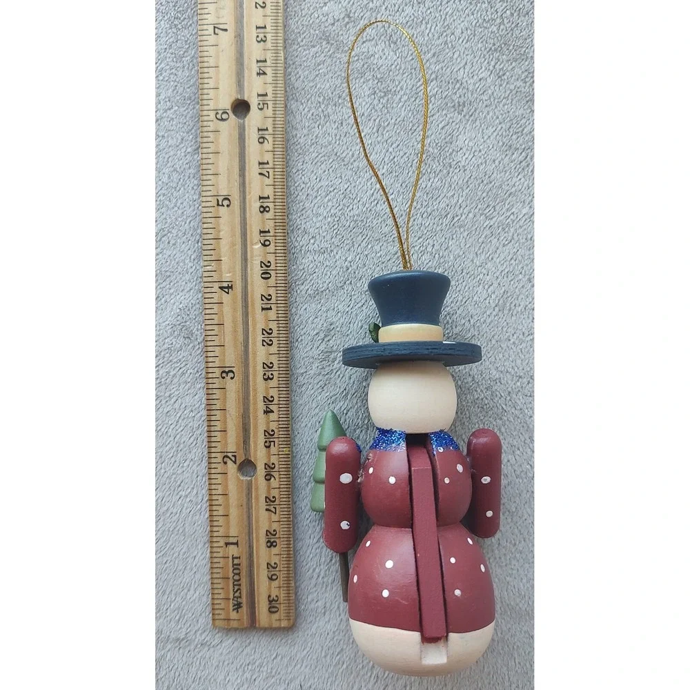 Snowman Christmas Ornament Cardinal Tree Scarf Mittens B3
